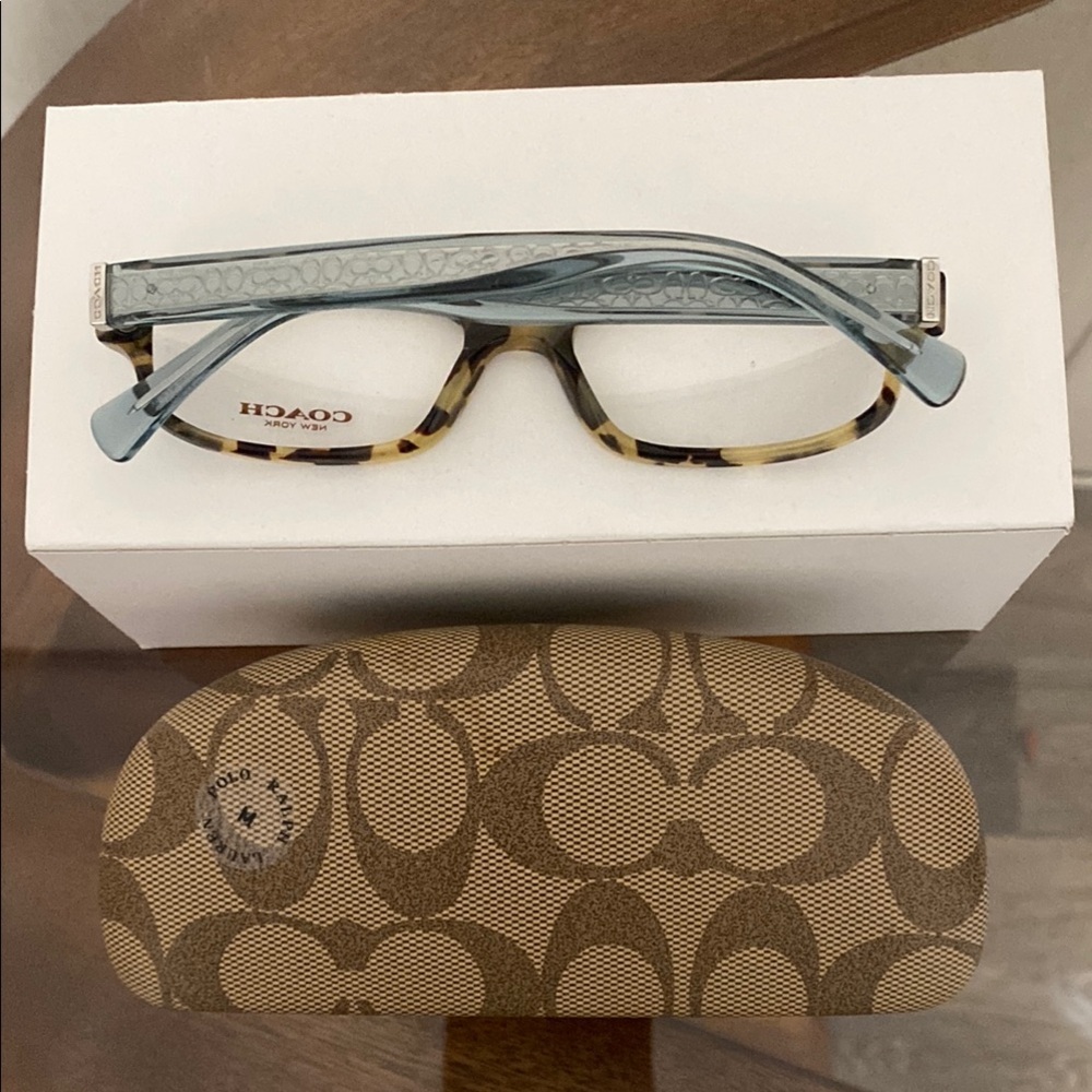 Coach Brown and Tan Glasses with Signature Case - Picture 7 of 9